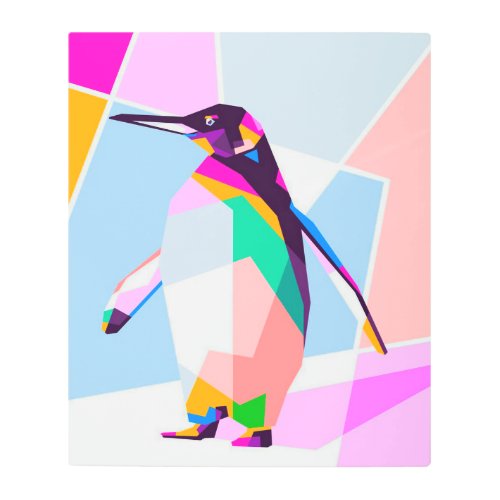 Penguin Color Geometric  Art Gift