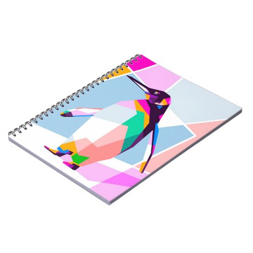 Penguin Color Geometric  Art Gift Notebook