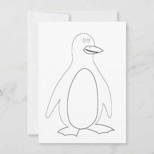 Penguin Color me Card