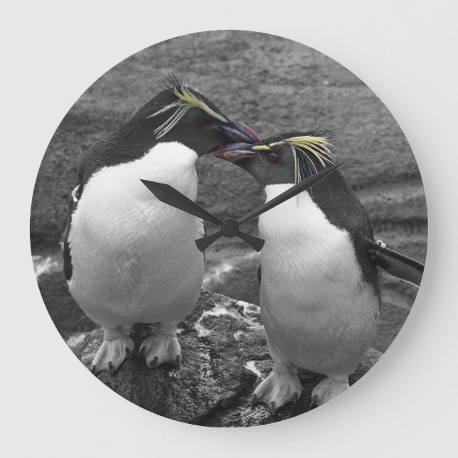 Penguin Colour Splash Large Clock (Front)