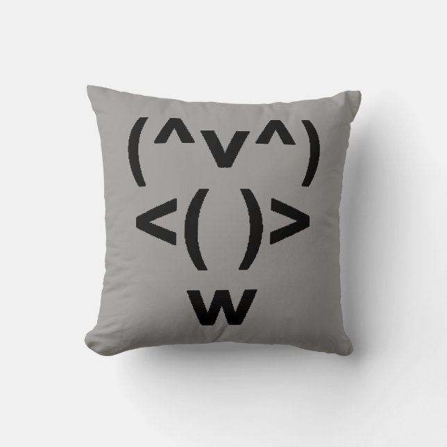 Penguin Computer Symbol Throw Pillow (Front)