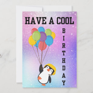 PENGUIN COOL HAPPY BIRTHDAY CARD