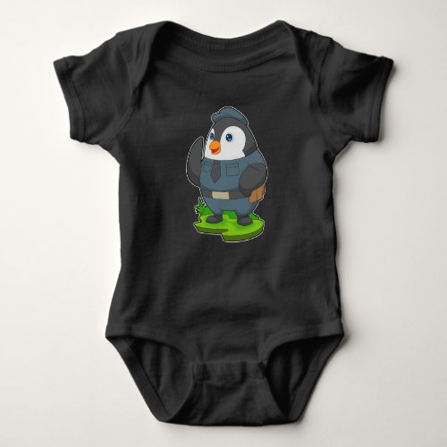 Penguin Cop Police Baby Bodysuit