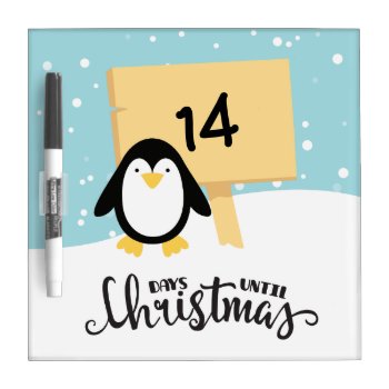 Penguin Countdown To Christmas Dry Erase Board by cranberrydesign at Zazzle
