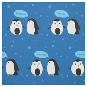Penguin Couple Fabric