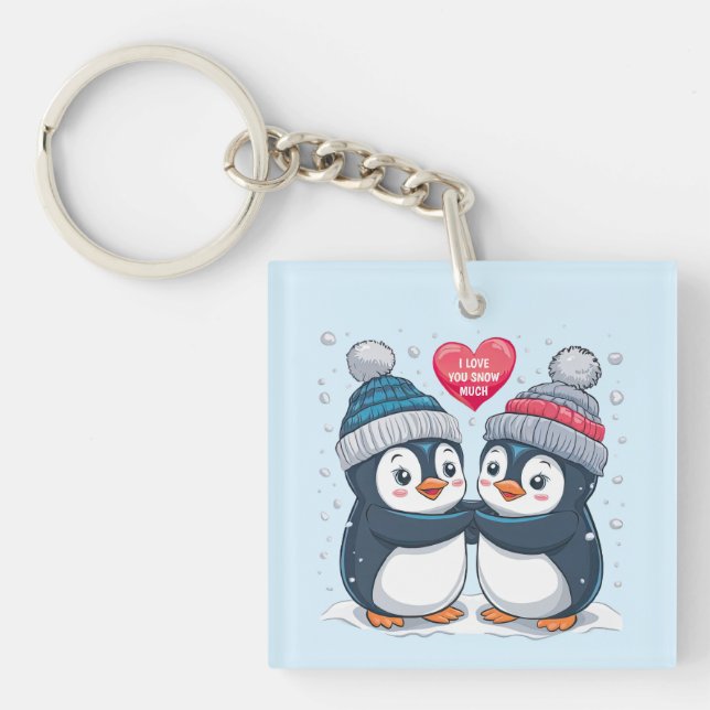 Penguin Couple Keychain (Front)