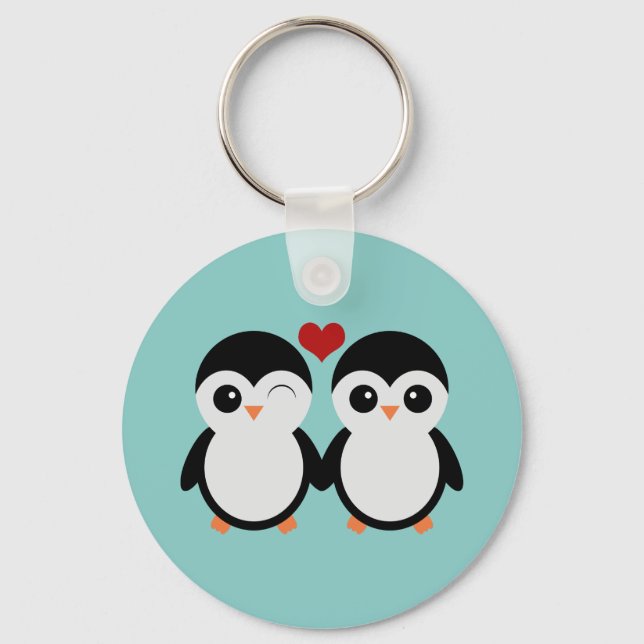 Penguin couple keychain (Front)