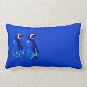 Penguin Couple Lumbar Pillow