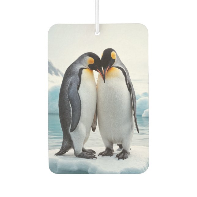 Penguin Couple On An Iceberg Air Freshener (Front)