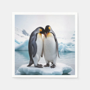 Penguin Couple On An Iceberg Napkins