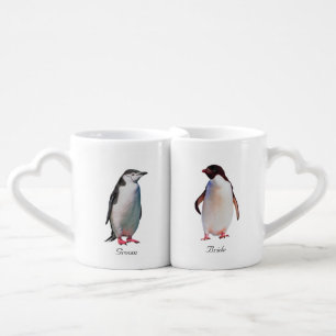 Penguin Couple on White Coffee Mug Set