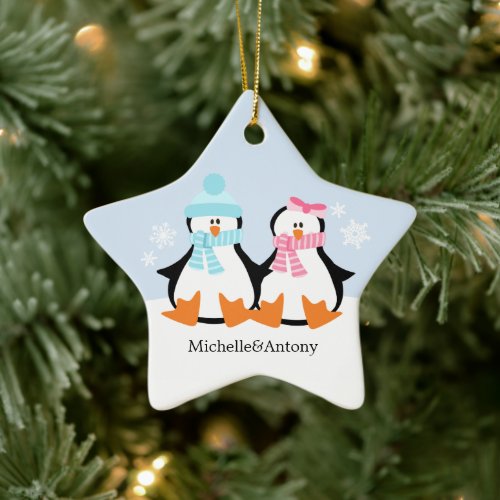 Penguin Couple Ornaments