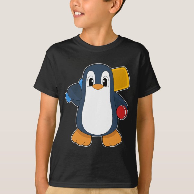 Penguin Cricket Cricket bat T-Shirt (Front)