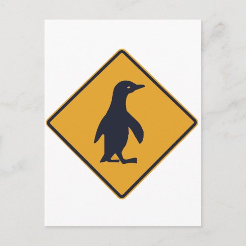 Penguin Crossing _ New Zealand Road Signs Postcard