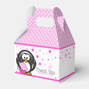 Penguin Cupcake Birthday Party Favor Boxes