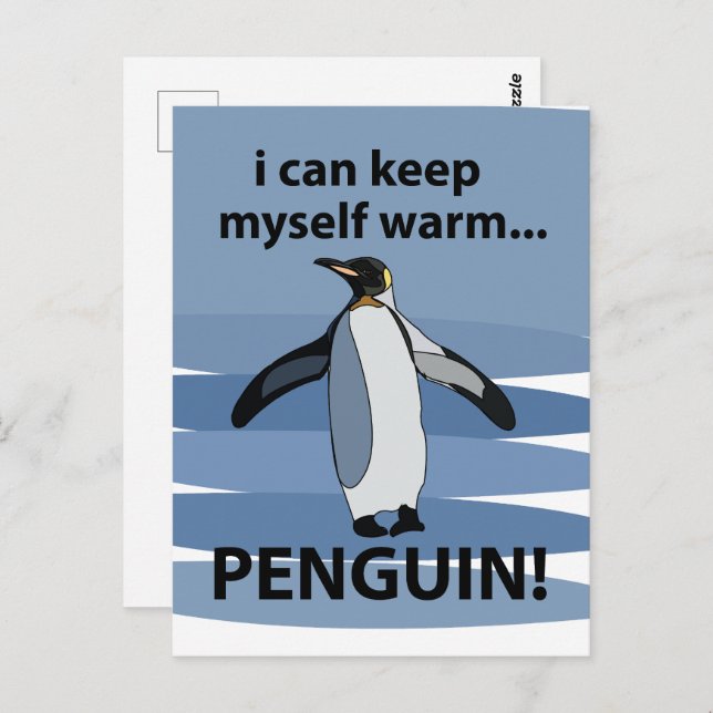 Penguin Cute Animal Funny Postcard (Front/Back)
