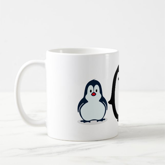 penguin, cute, bird coffee mug (Left)
