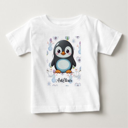 Penguin Cute Kawaii Baby Print Baby T_Shirt