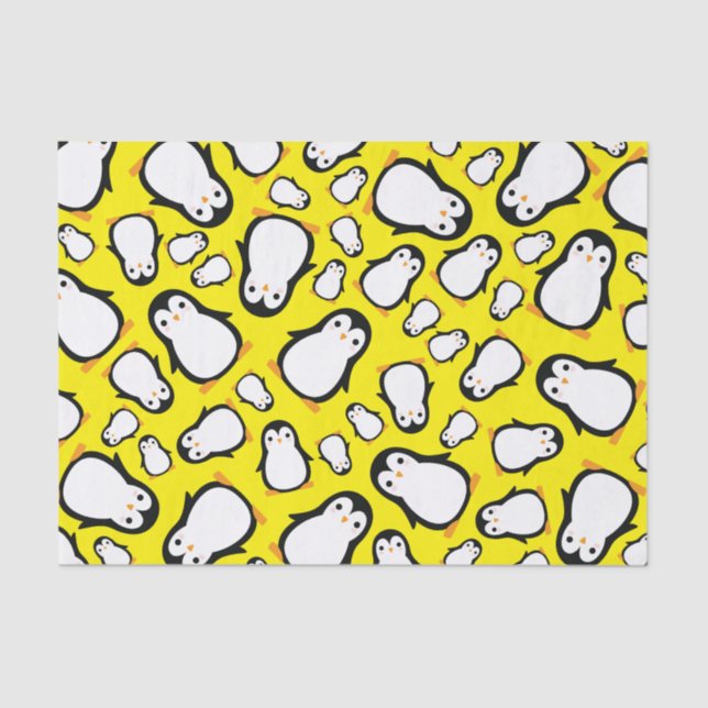 Penguin Cute Winter 1st Birthday Party Tissue Paper (Front)