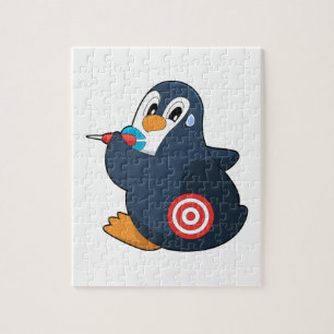 Penguin Darts Dart Dartboard Jigsaw Puzzle