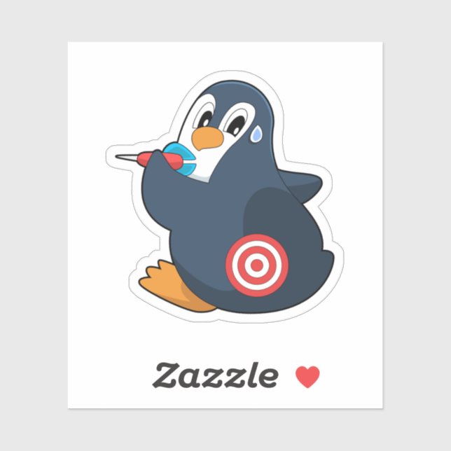 Penguin Darts Dart Dartboard Sticker (Sheet)