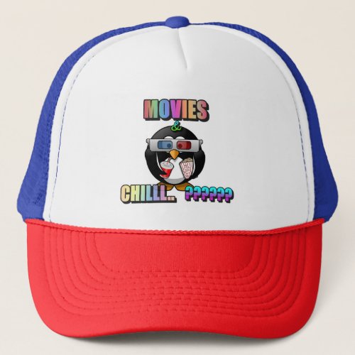 penguin date trucker hat