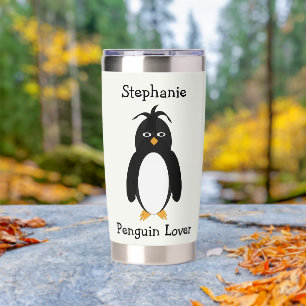 Penguin Design Any Colour Background Insulated Tumbler