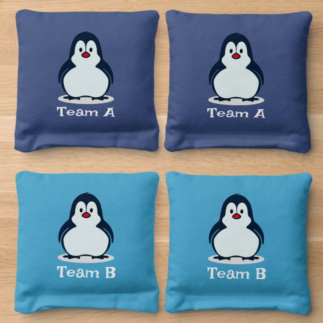 Penguin Design Cornhole Bean Bags