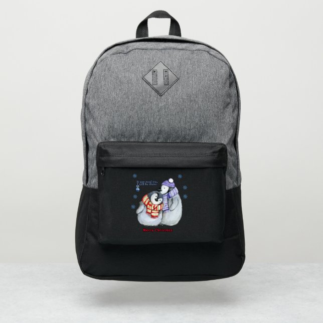 Penguin design port authority® backpack (Front)
