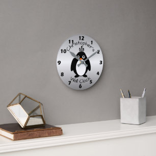 Penguin Design Round Clock