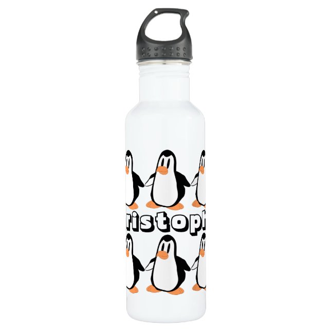 Penguin Design Water Bottle (Front)