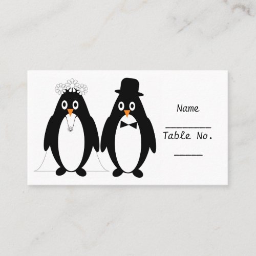 Penguin Place Setting Card Business Card