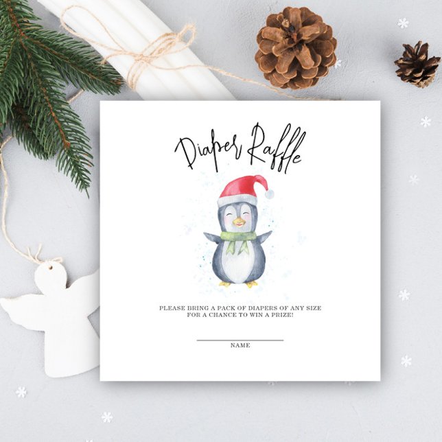 Penguin - diaper raffle enclosure card (Creator Uploaded)