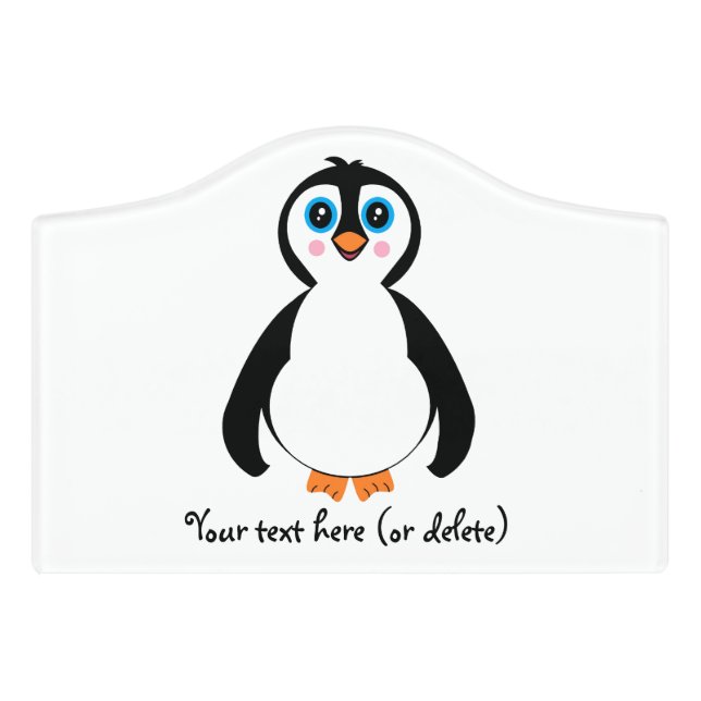 Penguin Door sign (Small Crest Front)