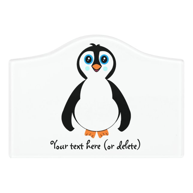 Penguin Door sign (Small Crest Front)