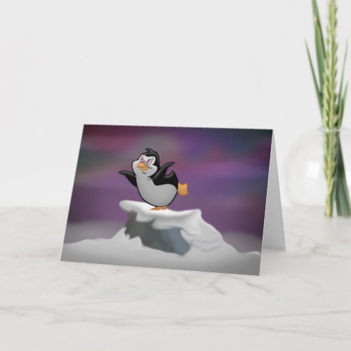 Penguin Dreaming Greeting Card Blank Inside