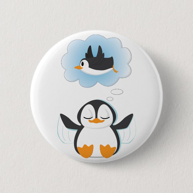 Penguin Dreams Pinback Button (Front)