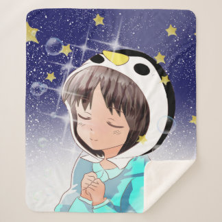 Penguin Dreams Sherpa Blanket
