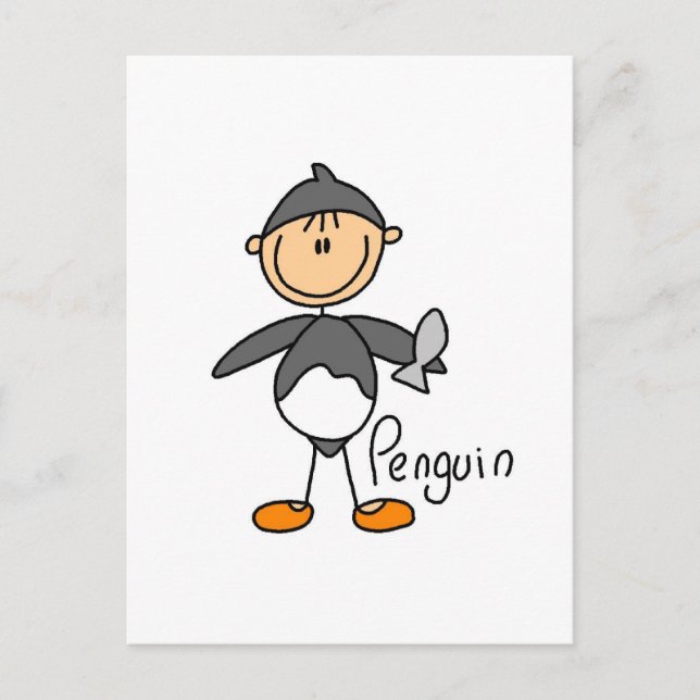Penguin Dress Up T-shirts and Gifts Postcard (Front)