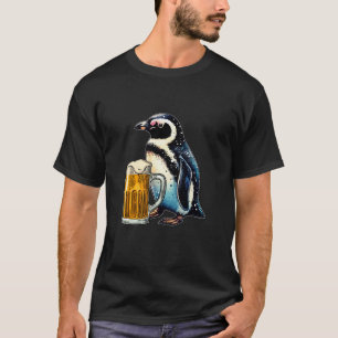Penguin Drinking Beer Oktoberfest Holiday German F T-Shirt