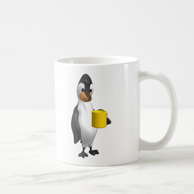penguin drinking coffee mug (Right)