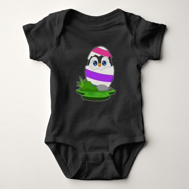 Penguin Easter Easter egg Baby Bodysuit (Front)
