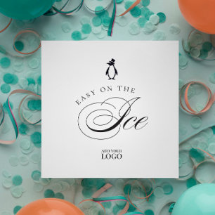 Penguin Easy on the Ice Bar Restaurant Cocktail Napkins