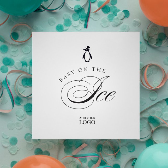 Penguin Easy on the Ice Bar Restaurant Cocktail Napkins (Creator Uploaded)