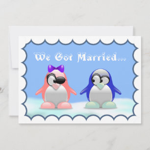 Penguin Elopement Announcement