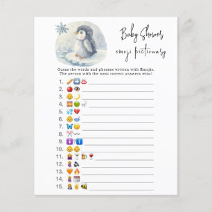 Penguin - Emoji picture game baby shower