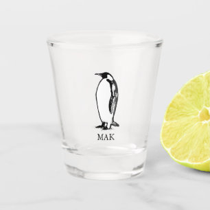 penguin emperor bird polar  shot glass