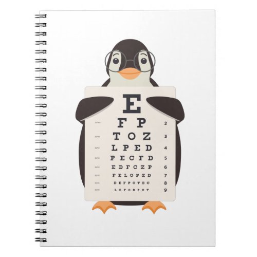 Penguin eye chart notebook