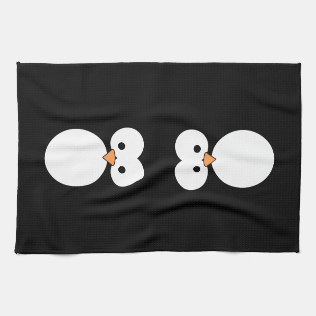 Penguin Eyes Kitchen Towel (Horizontal)