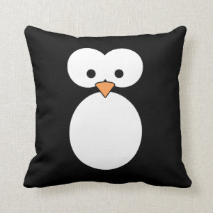 Penguin Eyes Throw Pillow
